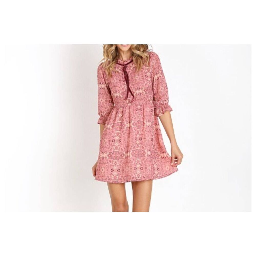 For Love & Lemons Geneva Mini Dress Sienna Print sz Medium